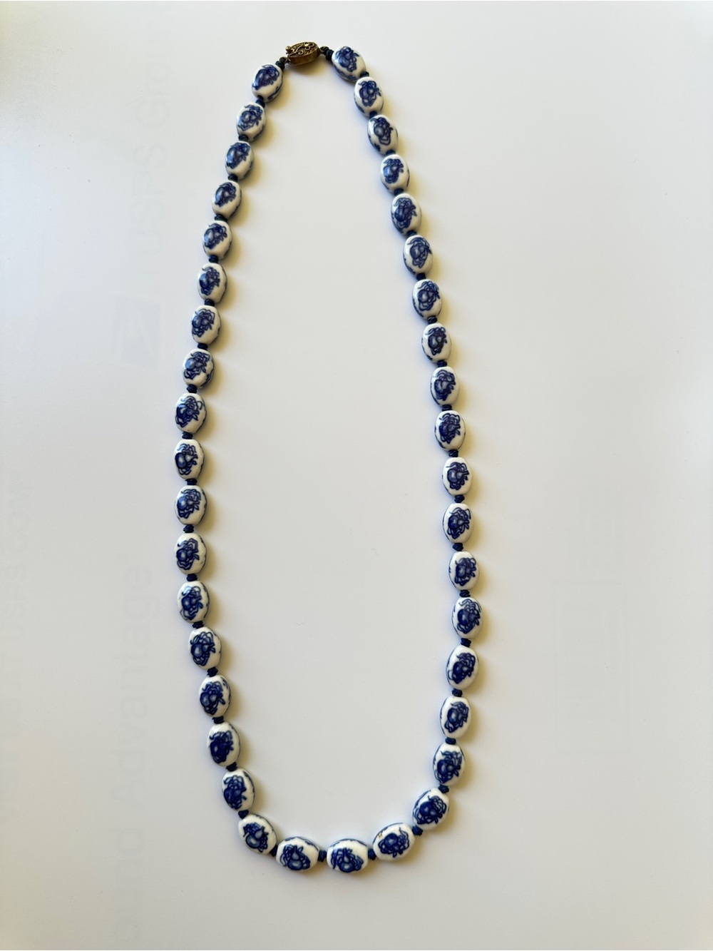 Blue and White Porcelain Bead Necklace - Women Jewelry